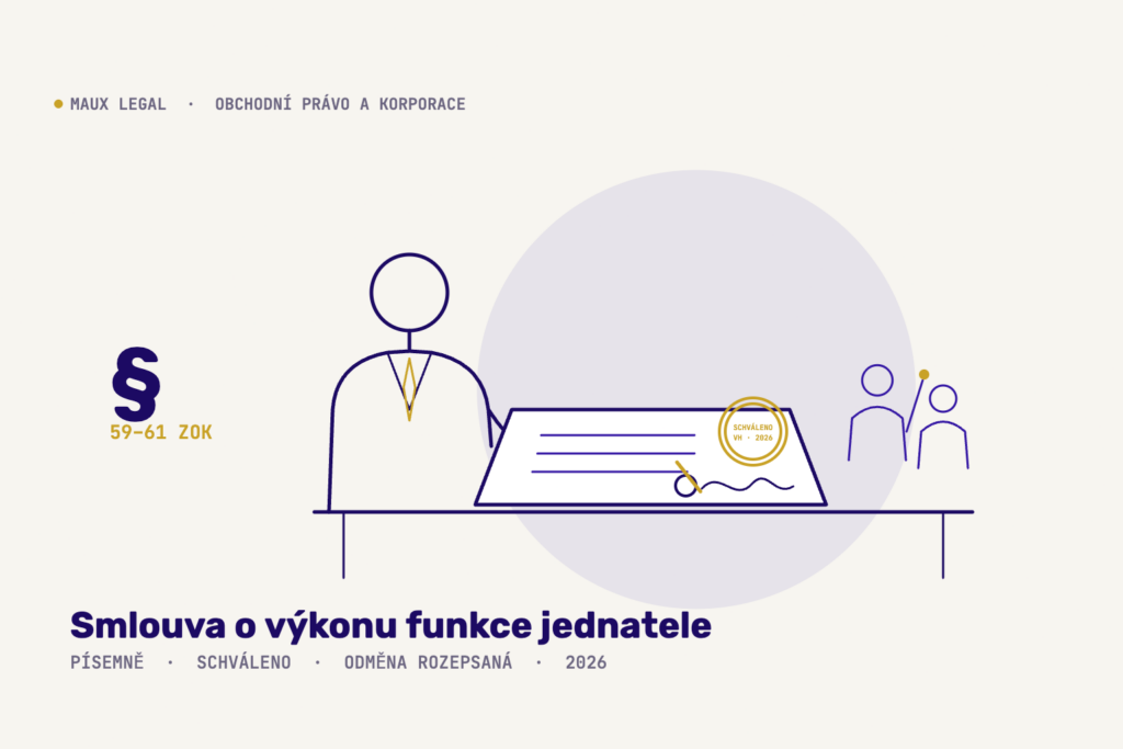 Smlouva o výkonu funkce jednatele 2026: co v ní musí být, kdo ji schvaluje a kde se nejčastěji chybuje